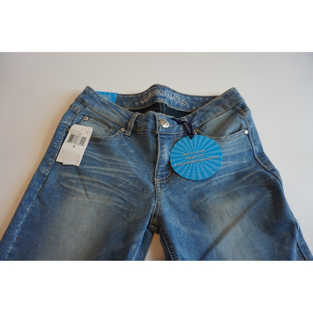 Almost Famous Womens Medium Wash So Soft Bootcut Jeans Size 9 NEW